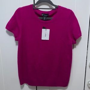 C by Bloomingdale’s Magenta Cashmere Sweater Lrg